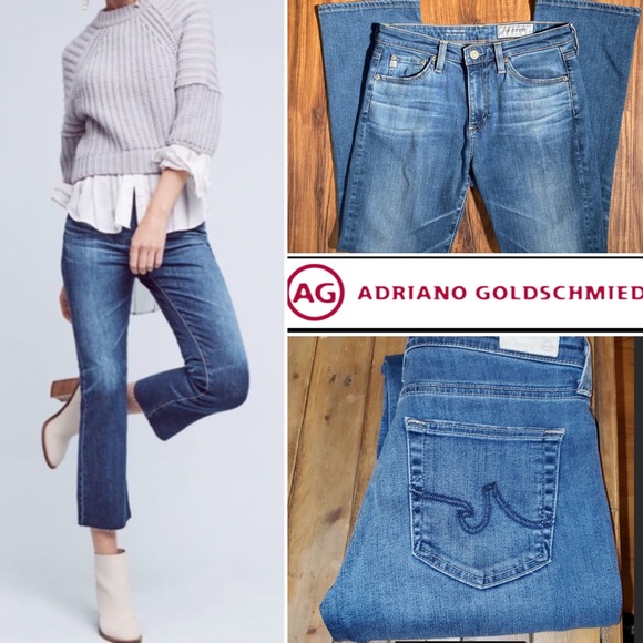 Ag Adriano Goldschmied Denim - AG JEANS “The Jodi Crop” High-Rise Slim Flare Crop